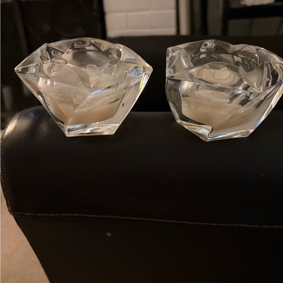 2 Vintage Crystal Tealight Candle Holders - Picture 3 of 3